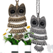 Owl Pendant  Chain Necklace - Ogrlice - $3.99  ~ 3.43€
