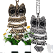 Owl Pendant  Chain Necklace - Necklaces - $3.99  ~ £3.03