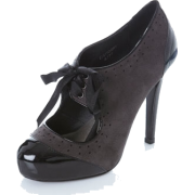 Grey Lace Up Brogue Town Shoe - Sapatos - 