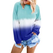 onlypuff Womens Casual Long Sleeve Sweatshirt Pullover Crew Neck Shirts Blouse Tops - Shirts - $19.99 