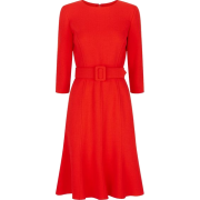 oscar de la renta belted red dress - Платья - 