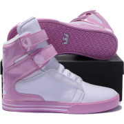 Pink White Kid Supra High Tops - Klasični čevlji - 