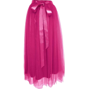 pink tulle skirt - Юбки - 
