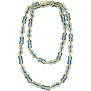 plique-à-Jour Gold Enamel Necklace 1970s - Ogrlice - 