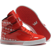 Red White Pattern Supra Societ - Čizme - 