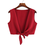 red crop top - Majice - kratke - 