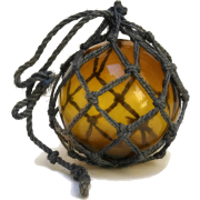 rench Amber Glass Fishing Float 1950s - Items - 