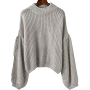 round neck pullover long-sleeved knit sw - Пуловер - $27.99  ~ 24.04€
