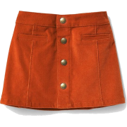 rust mini skirt - Юбки - 
