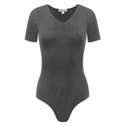 savoir faire Short Sleeve V-Neck Bodysuit - Shirts - $15.00 
