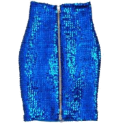 Sequin Electric Blue Skirt - Suknje - 