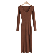 side slit knit dress - Vestidos - $23.99  ~ 20.60€