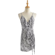 snake print drawstring dress - Vestidos - $22.39  ~ 19.23€