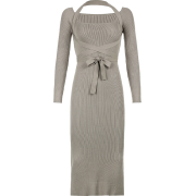 square neck strap waist dress - Dresses - $23.19 