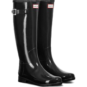 tall black rain boots - ブーツ - 