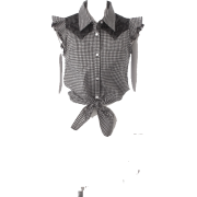 ギンガムチェックロングシャツ - 半袖シャツ・ブラウス - ¥3,780 