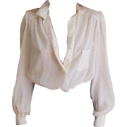 white blouse - 長袖シャツ・ブラウス - 