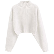 white cropped pullover - プルオーバー - 