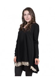 AMZ PLUS Women Plus Size Casual Long Sleeve Loose Lace Tops Tunic Blouses - My look - $18.99 