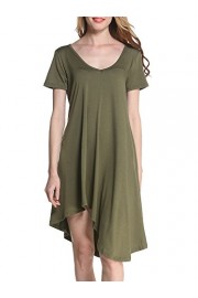 ARANEE Women's Casual Irregular Hem Loose T-Shirt Dress with Pocket - My look - $14.90 