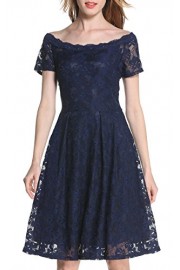 ARANEE Women's Off Shoulder Lace Dress 3/4 Sleeve Bodycon Casual Dresses - My look - $19.90 