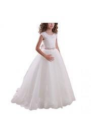 Abaowedding Ball Gown Lace Up First Flower Communion Girl Dresses - O meu olhar - $43.00  ~ 36.93€