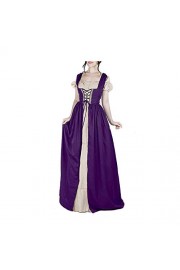 Abaowedding Women's Boho Medieval Reminisce Irish Costume Chemise and Over Dress - Mi look - $0.01  ~ 0.01€