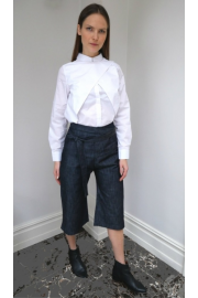 Acurrator Denim Wide Culottes Trousers - My时装实拍 - $212.00  ~ ¥1,420.47