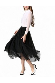 Afibi Women Retro Vintage Prom Formal Skirts Pleated Skirts Tutu Tulle Skirt - My look - $16.99 