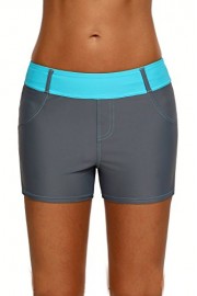 Aleumdr Womens Color Block Waistband Swim Board Shorts Plus Size S - XXXL - Myファッションスナップ - $9.99  ~ ¥1,124