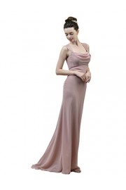 Alicepub Long Bridesmaid Dress Square Neck Evening Dress Chiffon Formal Dress for Women - O meu olhar - $139.99  ~ 120.24€
