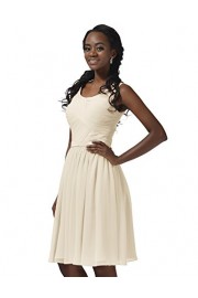 Alicepub Pleated Chiffon Bridesmaid Dress Short A-Line Cocktail Party Evening Dress - My look - $39.99 