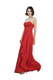 Alicepub Women's Maxi Bridesmaid Dress Chiffon Evening Dress Ruched Formal Gown - O meu olhar - $139.99  ~ 120.24€