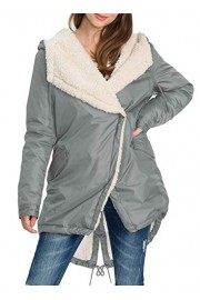 AlvaQ Women Thicken Warm Fleece Winter Coat Hood Long Down Jacket Outwear - My look - $39.99 