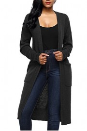 AlvaQ Women's Open Front Long Sweaters Cardigans Pockets - Moj look - $19.99  ~ 126,99kn