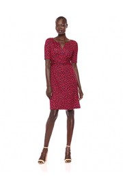 Amazon Brand - Lark & Ro Women's Half Sleeve Twist Front A-Line Ponte Dress - Moj look - $39.00  ~ 247,75kn