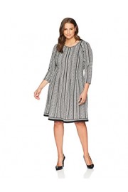Amazon Brand - Lark & Ro Women's Plus Size Three Quarter Sleeve Dress - Myファッションスナップ - $41.27  ~ ¥4,645