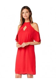 Amazon Brand - Truth & Fable Women's Mini Chiffon A-Line Dress With Cold Shoulder - Moj look - $25.32  ~ 21.75€