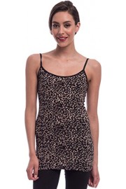 Animal Print Extra Long Stretch Cotton Cami Top - My look - $12.99 