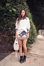 Aztec and Denim - Moj look - 