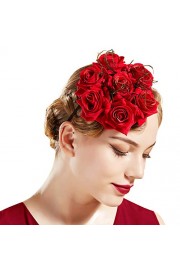 BABEYOND Floral Fascinators for Women Feather Fascinators Headband for Cocktail Tea Party - My时装实拍 - $12.99  ~ ¥87.04