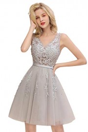 BABYONLINE D.R.E.S.S. Pearl Beaded Lace Tulle Semi Formal Cocktail Homecoming Dresses - Myファッションスナップ - $52.99  ~ ¥5,964