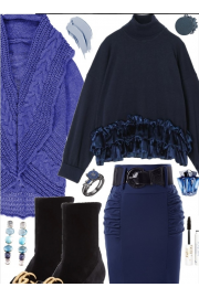BLACK AND BLUE - My look - 