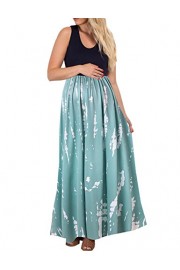 BMJL Women's Casual A Line Sleeveless Color Block Long Maxi Tank Maternity Dress - My look - $35.99 