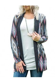 BMJL Women's Open Front Cardigan Lightweight Long Sleeve Sweater Floral Knit Coat - Moj look - $20.99  ~ 18.03€