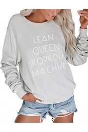 BMJL Women's Round Neck Top Loose Fit Pullover Word Print Casual Sweatshirt - O meu olhar - $23.99  ~ 20.60€