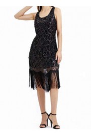 Babyonline Formal Cocktail Dress 1920s Sequin Flapper Party Dance Dress - Myファッションスナップ - $34.99  ~ ¥3,938