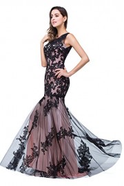 Babyonline Women Mermaid Lace Evening Gown Long Formal Prom Homecoming Dress - Myファッションスナップ - $55.99  ~ ¥6,302