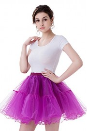 Babyonline Womens Knee Length Layered Organza Ball Tutu Skirt Evening Party Prom Skirt - Myファッションスナップ - $9.99  ~ ¥1,124