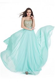 Babyonlinedress Babyonline Women Lace Applique Long Formal A Line Chiffon Evening Prom Dresses - My时装实拍 - $49.99  ~ ¥334.95